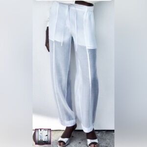 Zara Crisp White Trousers